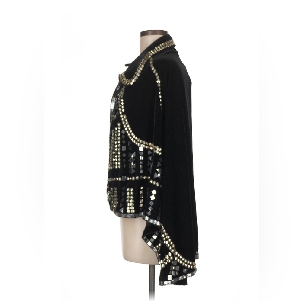 Free People Encore Embellished Velvet Cape NWT - Picture 8 of 14